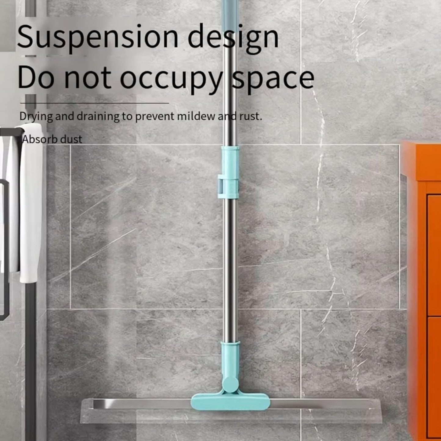 Magic Broom Sweeper for Floor Cleaning – Multifunctional Silicone Wiper Mop with Stainless Steel Extendable Handle – Wet & Dry Use – Bathroom Floor Wiper & Window Squeegee Viper for Home.