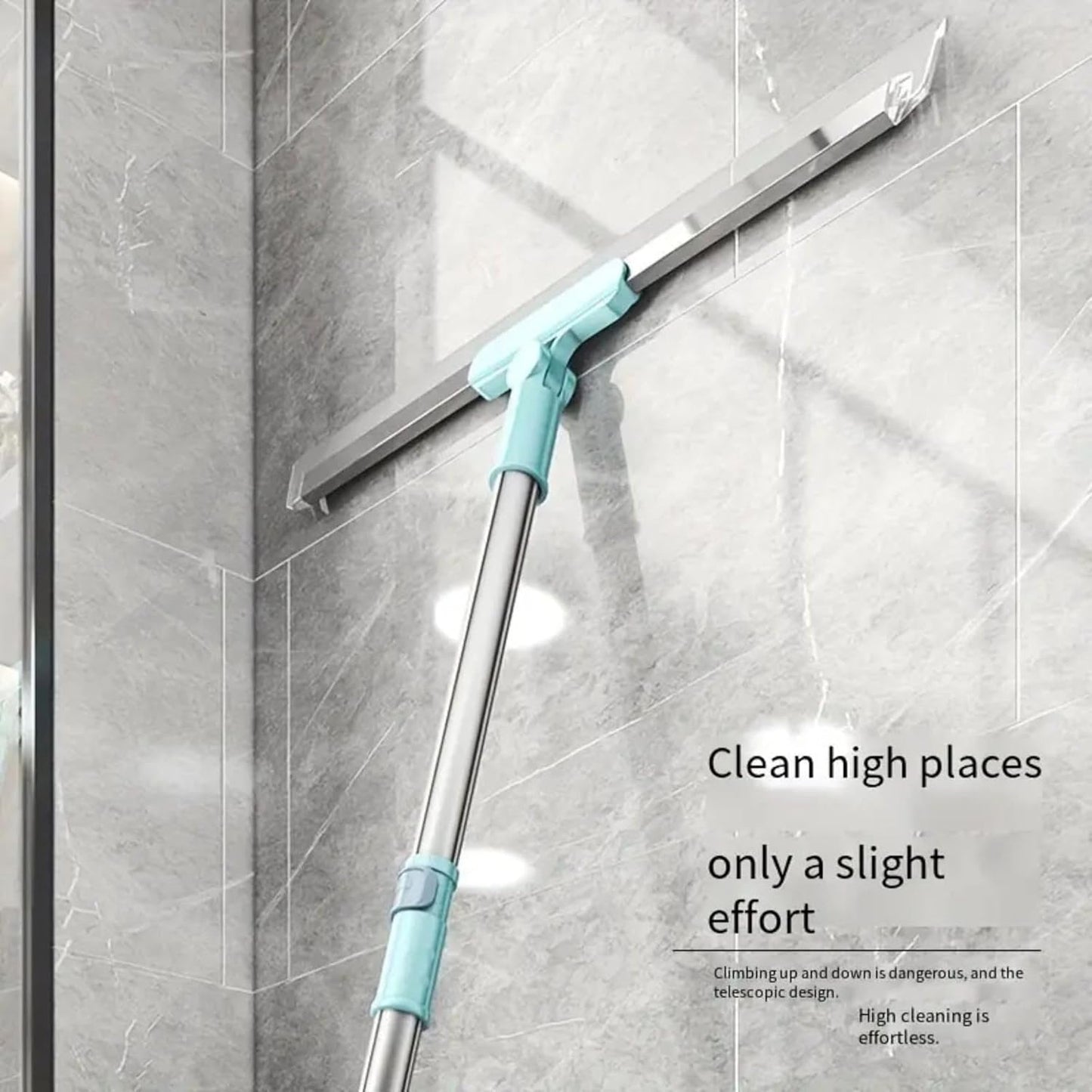 Magic Broom Sweeper for Floor Cleaning – Multifunctional Silicone Wiper Mop with Stainless Steel Extendable Handle – Wet & Dry Use – Bathroom Floor Wiper & Window Squeegee Viper for Home.