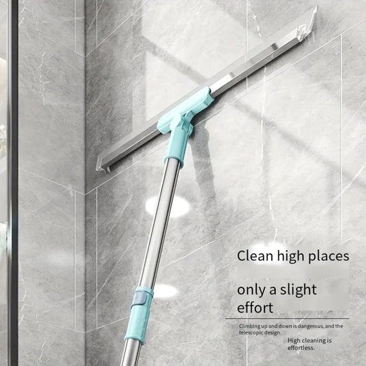 Magic Broom Sweeper for Floor Cleaning – Multifunctional Silicone Wiper Mop with Stainless Steel Extendable Handle – Wet & Dry Use – Bathroom Floor Wiper & Window Squeegee Viper for Home.